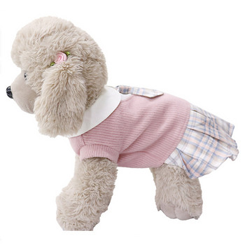 Сладко куче пуловер дрехи рокля за кученце котка куче качулка пуловери пола за малки кучета чихуахуа пудел плетен костюм облекло