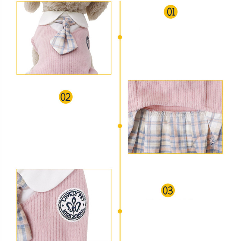 Sweet Dog Sweater Drēbes Kleita kucēnam Kaķim Suņa Hoodie Džemperi Svārki maziem Suņiem Čivavas pūdelis Trikotāžas Kostīma Apģērbs