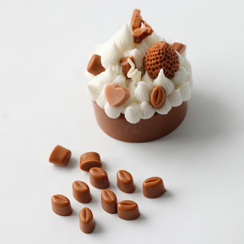 Multicavity Coffee Bean Mould Silicone Candle Heart DIY Σαπούνι Ρητίνη Φτιάχνοντας Μούχλα Ζελέ σοκολάτας πάγου Ζελέ ψησίματος Εργαλείο ψησίματος κέικ Δώρα