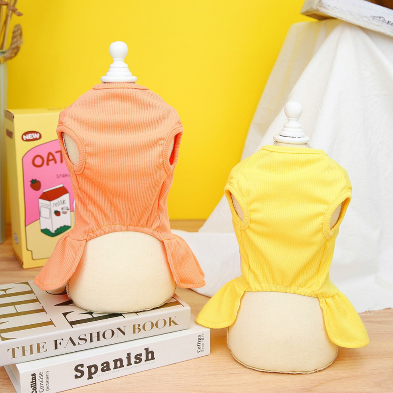 Kucēns Princeses Kleita Pavasaris Vasaras Mode Karikatūra Veste Maza Suņa Dizainera svārki Mājdzīvnieks Saldais krekls Kaķu drēbes Pūdelis Pomerānijas