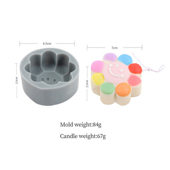INS Nordic Style Silicone Petal Flower Candle Mold Smile DIY Aromatherapy Soap Cake Шоколадов фондан Форма Сватбени сувенири