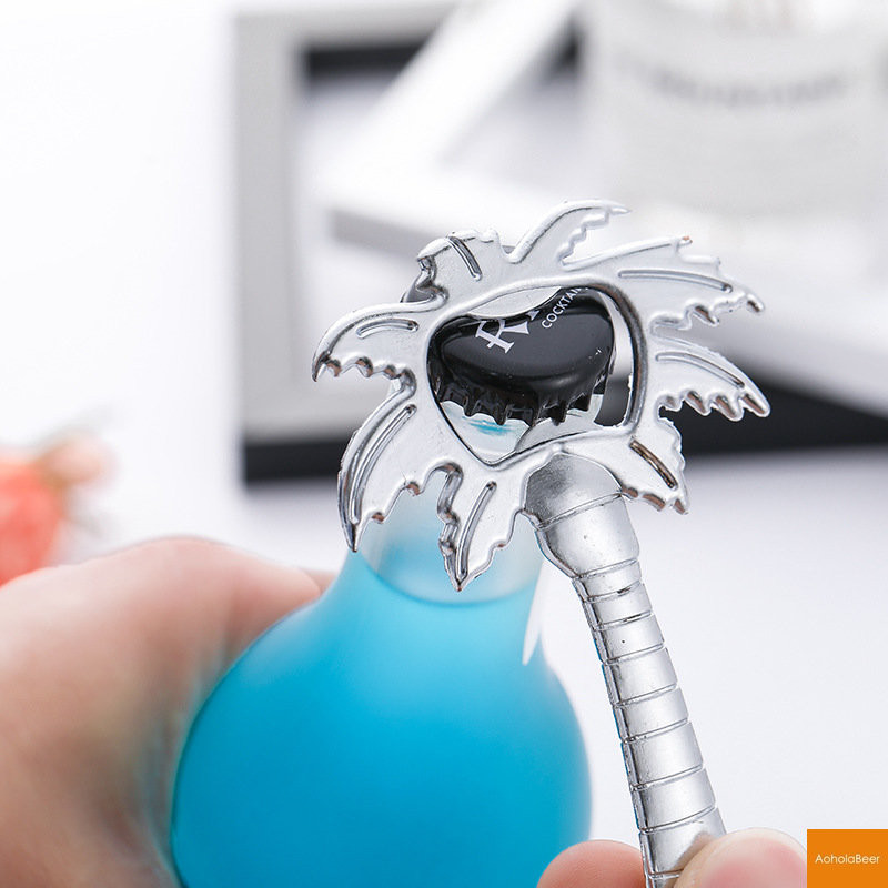 Smieklīga dizaina kokosriekstu koka formas pudeļu attaisāmā dāvana Dāvanas laimīgām kāzām Suvenīri viesiem Cinka sakausējuma alus attaisāmais Smieklīgi ballīšu dāvanas