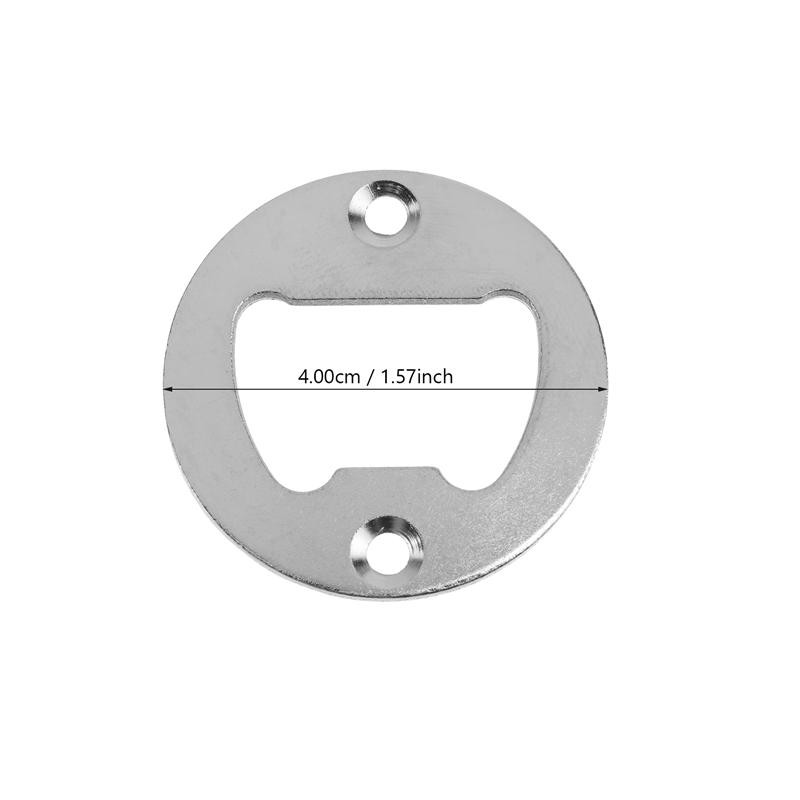 15 vnt apvalaus metalo, stipraus poliruoto butelių atidarytuvo įdėklo dalys alaus butelių atidarytuvo sidabro spalvos