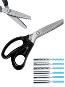 Ψαλίδι ραπτικής από ανοξείδωτο ατσάλι Επαγγελματικές χειροτεχνίες Μοδίστρες Εργαλεία κοπής ζιγκ ζακ Pinking Shear DIY Textile Fabric Scissor