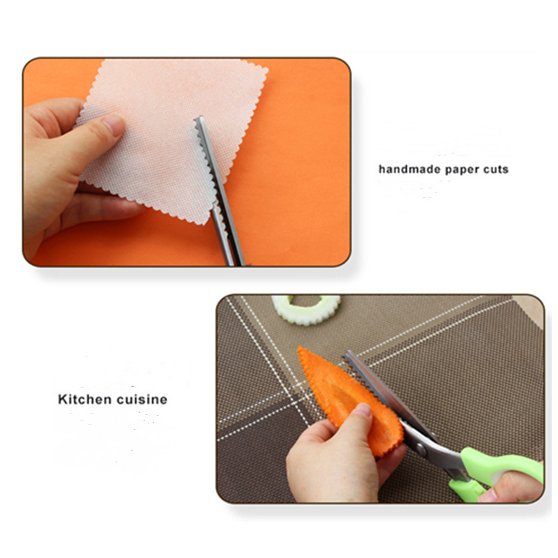 Ψαλίδι ραπτικής από ανοξείδωτο ατσάλι Επαγγελματικές χειροτεχνίες Μοδίστρες Εργαλεία κοπής ζιγκ ζακ Pinking Shear DIY Textile Fabric Scissor