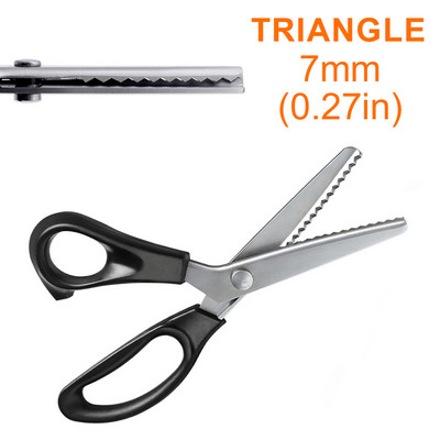 Nerūsējošā tērauda sārtuma šķēres Mežģīņu šķēres Profesionālās ģērbšanās Zig Zag Cut Tailor Apģērbs Audums Āda Šūšanas Šķēres