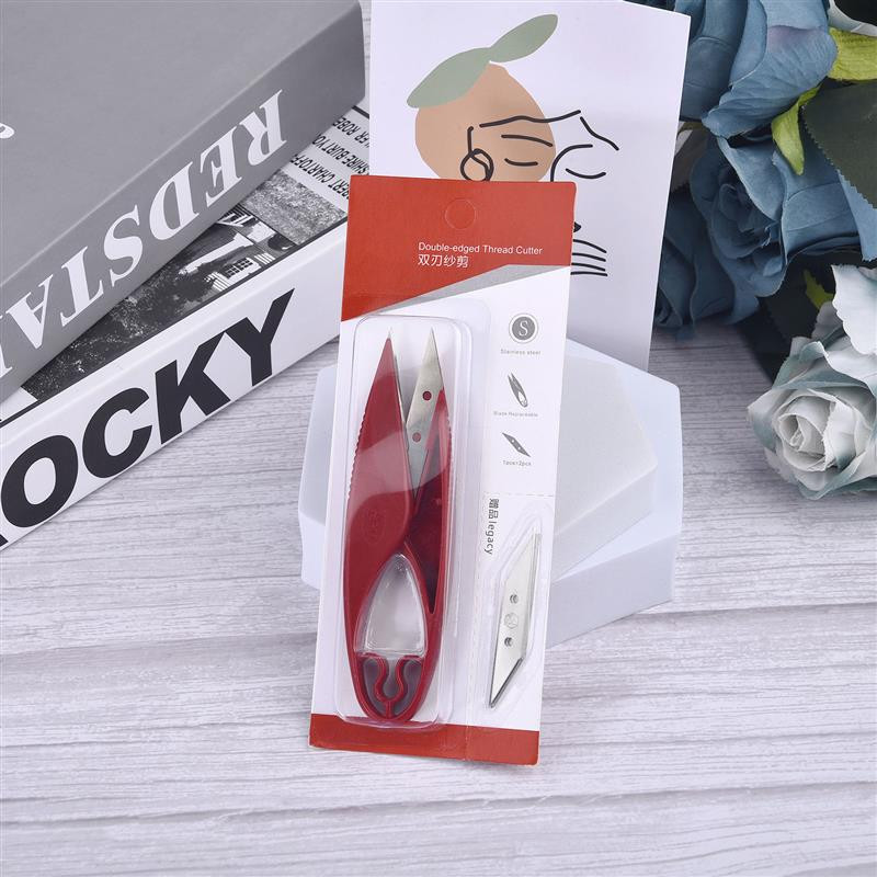 Nerūsējošā tērauda dzijas šķēres griešana šūšanas šķēres šķēres krustdūriena šķēres izšūšanas šķēres U diegu šķēres audumam