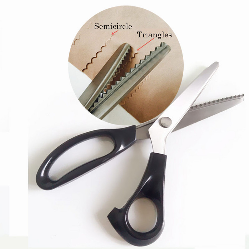 Varrás Vágás 23,5 cm Cikkcakk ruhakészítés Szabó Bőr Kézműves Szövet nyíró Rózsaszín Olló Textil DENIM barkácskárpitos szerszám s