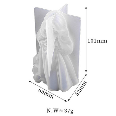 3D Cute Princess Silikona sveces pelējuma eņģelis meitenei ziepju sveķu apmetums pelējuma izgatavošanai DIY cilvēka šokolādes cepšanas rīks mājas dekora dāvana