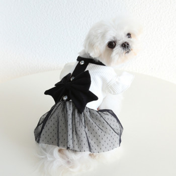Φόρεμα πριγκίπισσας για μικρό σκύλο Καλοκαιρινή ανοιξιάτικη φούστα μόδας για κατοικίδια γάτα Γλυκό γιλέκο με παπιγιόν κουτάβι Χαριτωμένα ρούχα Poodle Chihuahua Pomeranian