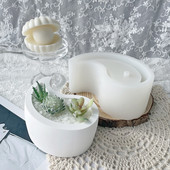 Tai Chi Yin Yang sveču veidne DIY silikona veidne vaskam Fondant kūkas ziepju veidošanai vaska veidnei