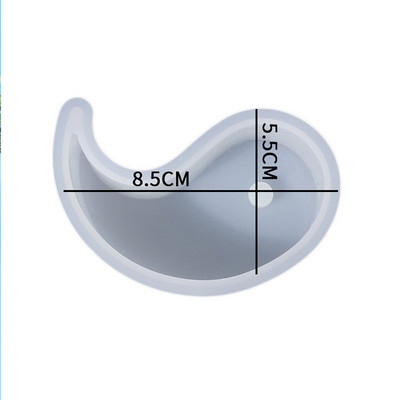 Tai Chi Yin Yang sveču veidne DIY silikona veidne vaskam Fondant kūkas ziepju veidošanai vaska veidnei