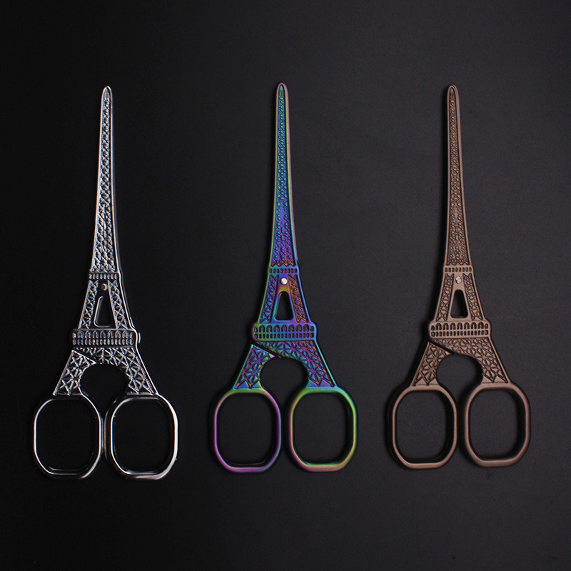 Peened roostevabast terasest retro dekoratiivsed käärid õmblustarvikud siksakäärid kangakäärid Euroopa vanaaegsed käsitöökäärid