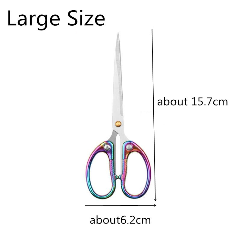 Värviline titaaniga katmine roostevabast terasest majapidamises lõigatud paberikäärid õmbluskäärid näputöö jaoks rätsepa kanga isetegemise tööriist