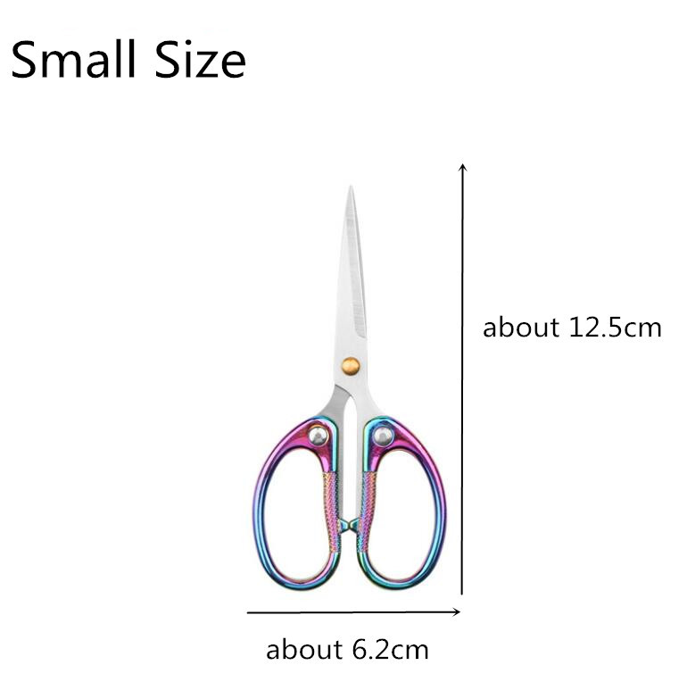 Värviline titaaniga katmine roostevabast terasest majapidamises lõigatud paberikäärid õmbluskäärid näputöö jaoks rätsepa kanga isetegemise tööriist