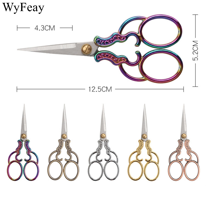 5 collu profesionālas nerūsējošā tērauda šūšanas šķēres Vintage izšūšanas šķēres Tailor Šķēres veidošanas diegu šķēres dzijas šķēres