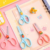 Bērnu drošības šķēres karikatūra apaļas galvas plastmasas šķēres jaukas mākslas amatniecības šķēres papīram DIY griešanai scrapbooking portatīvie