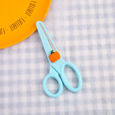 Bērnu drošības šķēres karikatūra apaļas galvas plastmasas šķēres jaukas mākslas amatniecības šķēres papīram DIY griešanai scrapbooking portatīvie