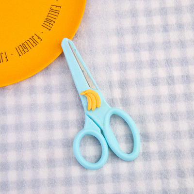 Bērnu drošības šķēres karikatūra apaļas galvas plastmasas šķēres jaukas mākslas amatniecības šķēres papīram DIY griešanai scrapbooking portatīvie