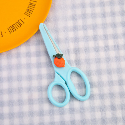 Bērnu drošības šķēres karikatūra apaļas galvas plastmasas šķēres jaukas mākslas amatniecības šķēres papīram DIY griešanai scrapbooking portatīvie