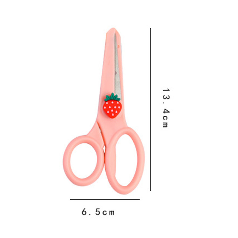 Bērnu drošības šķēres karikatūra apaļas galvas plastmasas šķēres jaukas mākslas amatniecības šķēres papīram DIY griešanai scrapbooking portatīvie