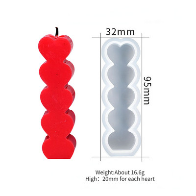 DIY kristāla epoksīda sveķu veidne svītrainu cilindru viļņu punktu sveču silikona veidņu cilindru sveču veidņu 3D mākslas vaska veidņu sveču izgatavošana