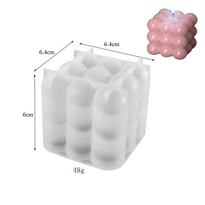 DIY kristāla epoksīda sveķu veidne svītrainu cilindru viļņu punktu sveču silikona veidņu cilindru sveču veidņu 3D mākslas vaska veidņu sveču izgatavošana