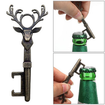 Vintage Elk Head Key Shaped Beer Opener Bar Bottle Opener Δημιουργικό μικρό χριστουγεννιάτικο δώρο για Drink Beer Men, 3,4X8CM