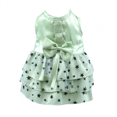 Φόρεμα σκύλου Υπέροχο δικτυωτό ντεκόρ Teddy φόρεμα Πολυεστερικά ρούχα για κατοικίδια Φόρεμα για σκύλους με πέντε άκρες για την άνοιξη