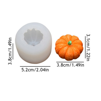 3D mini tök formájú szilikon forma Halloween party dekoráció barkács kézzel készített szappan gyertya sütőtök forma Ingyenes szállítás