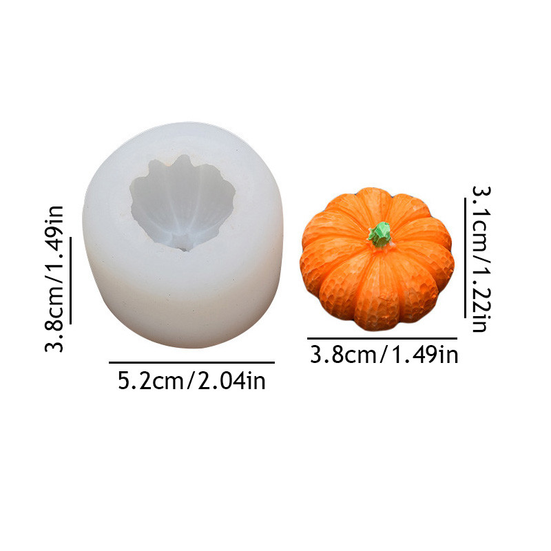 3D mini tök formájú szilikon forma Halloween party dekoráció barkács kézzel készített szappan gyertya sütőtök forma Ingyenes szállítás
