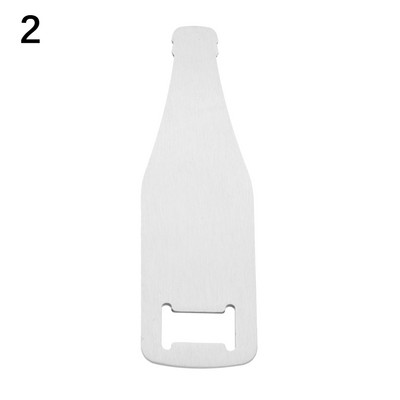 1 gab. Sublimācijas tukšs alus pudeļu attaisāmais sudraba nerūsējošā tērauda plakanais pudeļu attaisāmais virtuves restorāna bāra ballīšu rīkiem