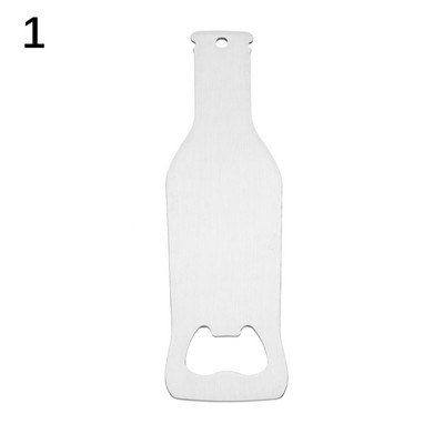 1 gab. Sublimācijas tukšs alus pudeļu attaisāmais sudraba nerūsējošā tērauda plakanais pudeļu attaisāmais virtuves restorāna bāra ballīšu rīkiem