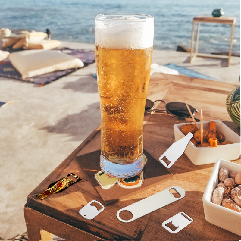 1 gab. Sublimācijas tukšs alus pudeļu attaisāmais sudraba nerūsējošā tērauda plakanais pudeļu attaisāmais virtuves restorāna bāra ballīšu rīkiem