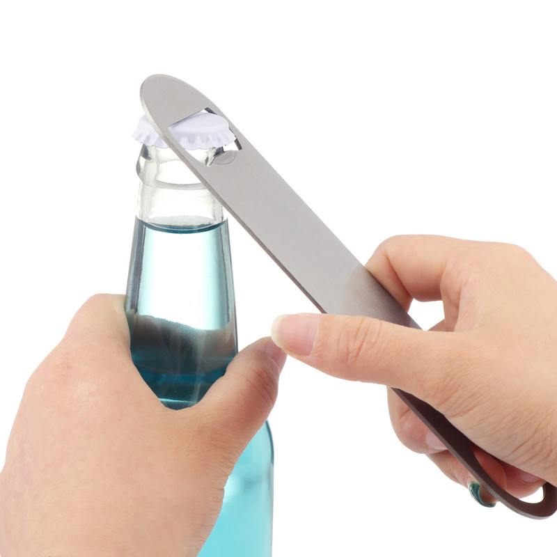 1 gab. Sublimācijas tukšs alus pudeļu attaisāmais sudraba nerūsējošā tērauda plakanais pudeļu attaisāmais virtuves restorāna bāra ballīšu rīkiem