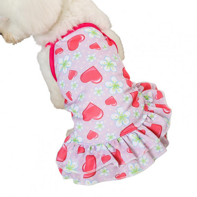 Kucēnu sporta krekls, mīksts pieskāriens, viss atbilstošs poliestera ziedu krekls ar apdruku suņiem mājdzīvnieku piederumi