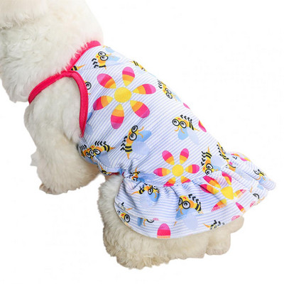 Kucēnu sporta krekls, mīksts pieskāriens, viss atbilstošs poliestera ziedu krekls ar apdruku suņiem mājdzīvnieku piederumi