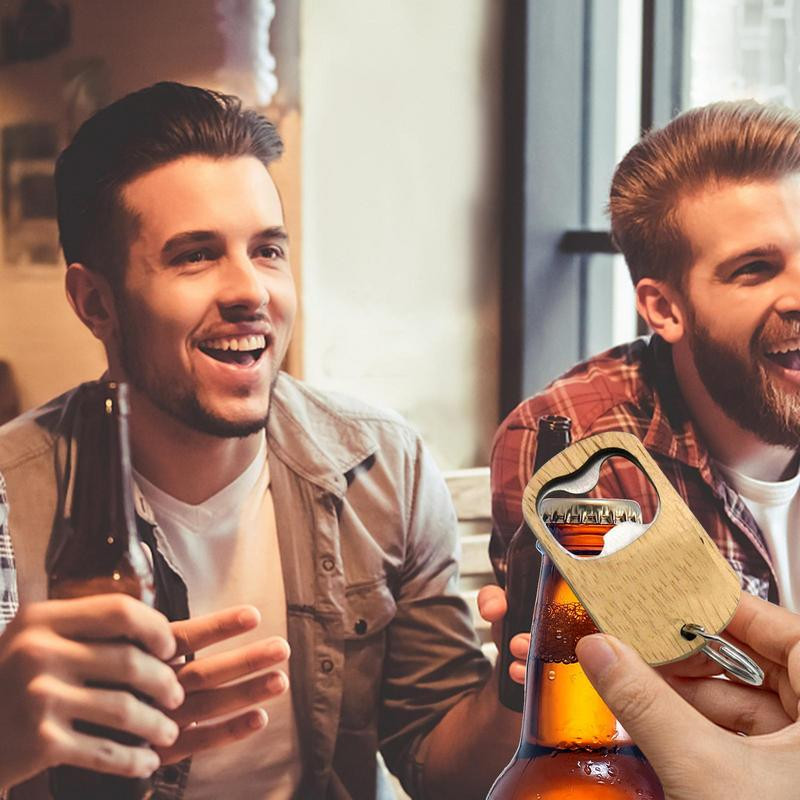 Dižskābarža koka 2 gab. Roktura alus pudeļu attaisāmais Atslēgu piekariņš nerūsējošā tērauda sodas stikla vāciņu attaisāmais bārmeņa pudeļu attaisāmais bāram