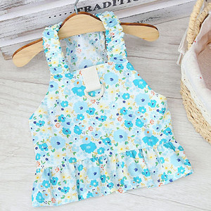 Augļu raksta kleita suņu bikšturi vasaras mājdzīvnieku apģērbi bez piedurknēm suņu veste svārki kucēnu kaķu kreklu svārki maziem suņiem čivava