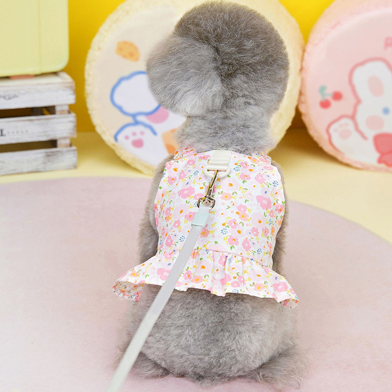 Augļu raksta kleita suņu bikšturi vasaras mājdzīvnieku apģērbi bez piedurknēm suņu veste svārki kucēnu kaķu kreklu svārki maziem suņiem čivava