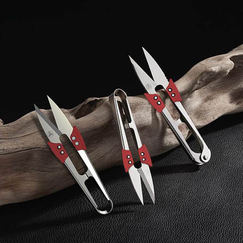 Nerūsējošā tērauda/plastmasas šūšanas piederumi Izšūšanas Šķēres Izšūšanas Dūrienu Šķēres U diegu auduma šķēres dzijas griešanai