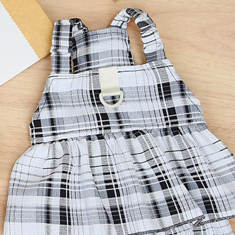 Suņu svārki Mājdzīvnieki Apģērbi ar Velkamu Gredzenu Kūka Apmalīte Princese Mīksta Pretdeformēties Fotoattēls Kokvilnas Režģa Dizaina Atsperu aksesuāri