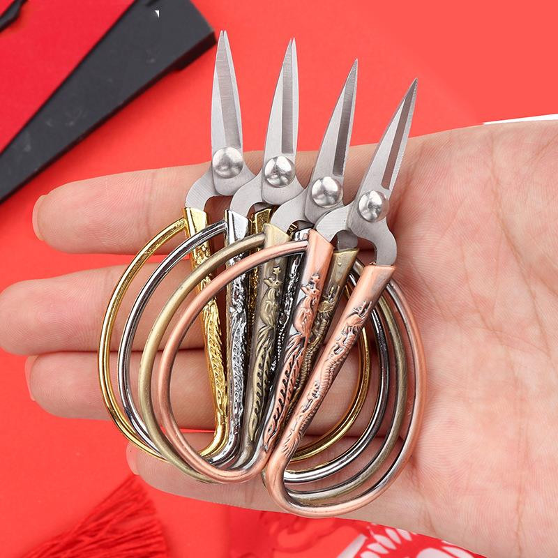 Zelta pūķis Fēnikss Šķēres Rokdarbi Šūšanas Auduma Griešanas Diegi Drēbnieku Šķēres DIY Rokdarbu instrumenti Šūšanas piederumi