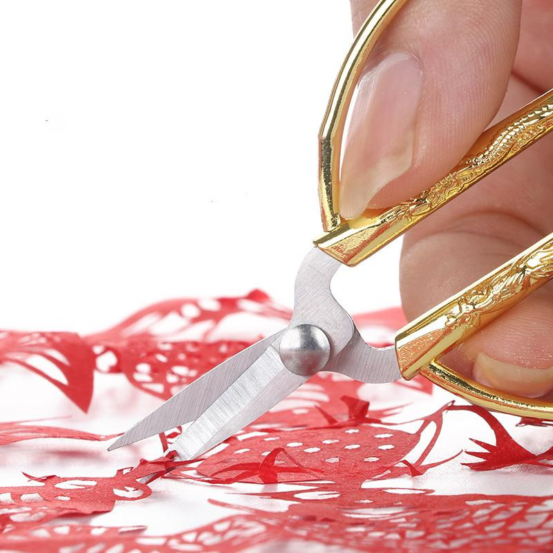 Zelta pūķis Fēnikss Šķēres Rokdarbi Šūšanas Auduma Griešanas Diegi Drēbnieku Šķēres DIY Rokdarbu instrumenti Šūšanas piederumi