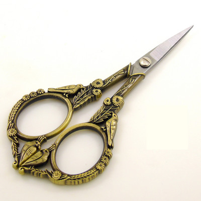 Nerūsējošā tērauda vintage šķēres šūšanas auduma izšuvumi kancelejas preces antīkas amatniecības retro krustdūriena drēbnieka šķērveida diegu rīks