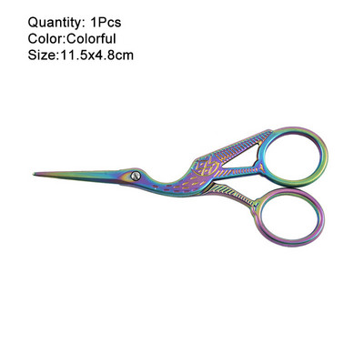 Vintage stārķa formas šūšanas šķēres nerūsējošā tērauda drēbnieka šķēres asas šūšanas šķēres manuālai šūšanai, rokdarbu rīks.