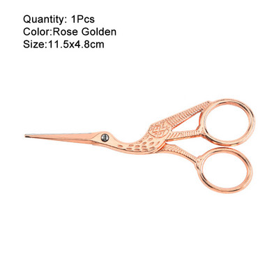 Vintage stārķa formas šūšanas šķēres nerūsējošā tērauda drēbnieka šķēres asas šūšanas šķēres manuālai šūšanai, rokdarbu rīks.