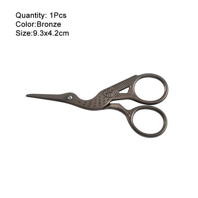 Vintage stārķa formas šūšanas šķēres nerūsējošā tērauda drēbnieka šķēres asas šūšanas šķēres manuālai šūšanai, rokdarbu rīks.