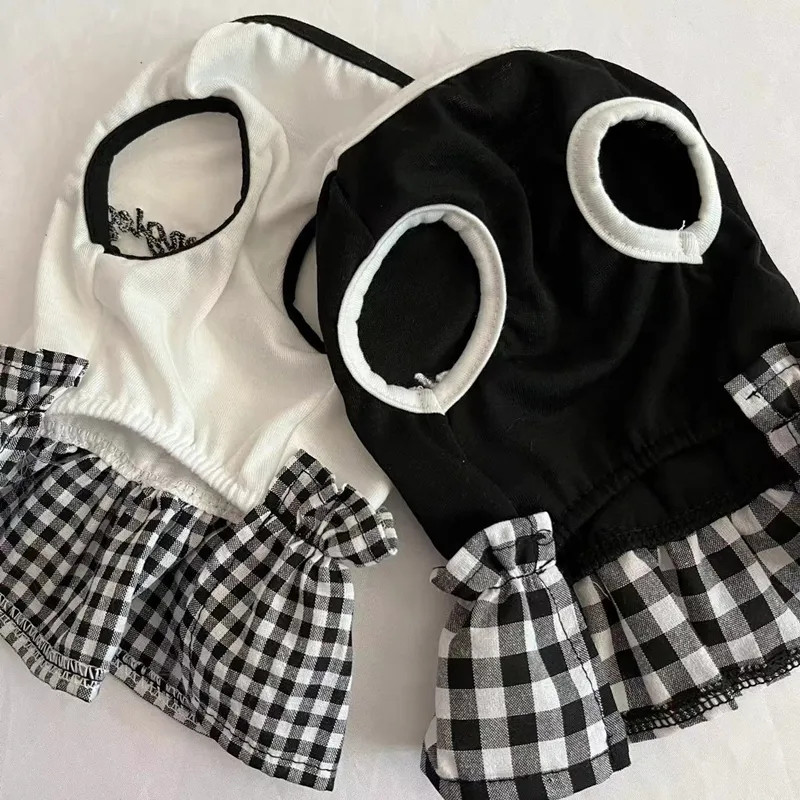 2023. gada klasiska rūtainā kucēna kleita suns vasaras kleita kaķa svārki mājdzīvnieku apģērbi kucēnu kaķu princeses mājdzīvnieku apģērbi jauki kucēnu apģērbi York