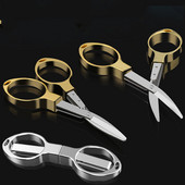 Karstā izpārdošana Portatīvās saliekamās amatniecības šķēres Biroja piederumi nerūsējošā tērauda papīra šķēres DIY šūšanas piederumi rokdarbu šķēres